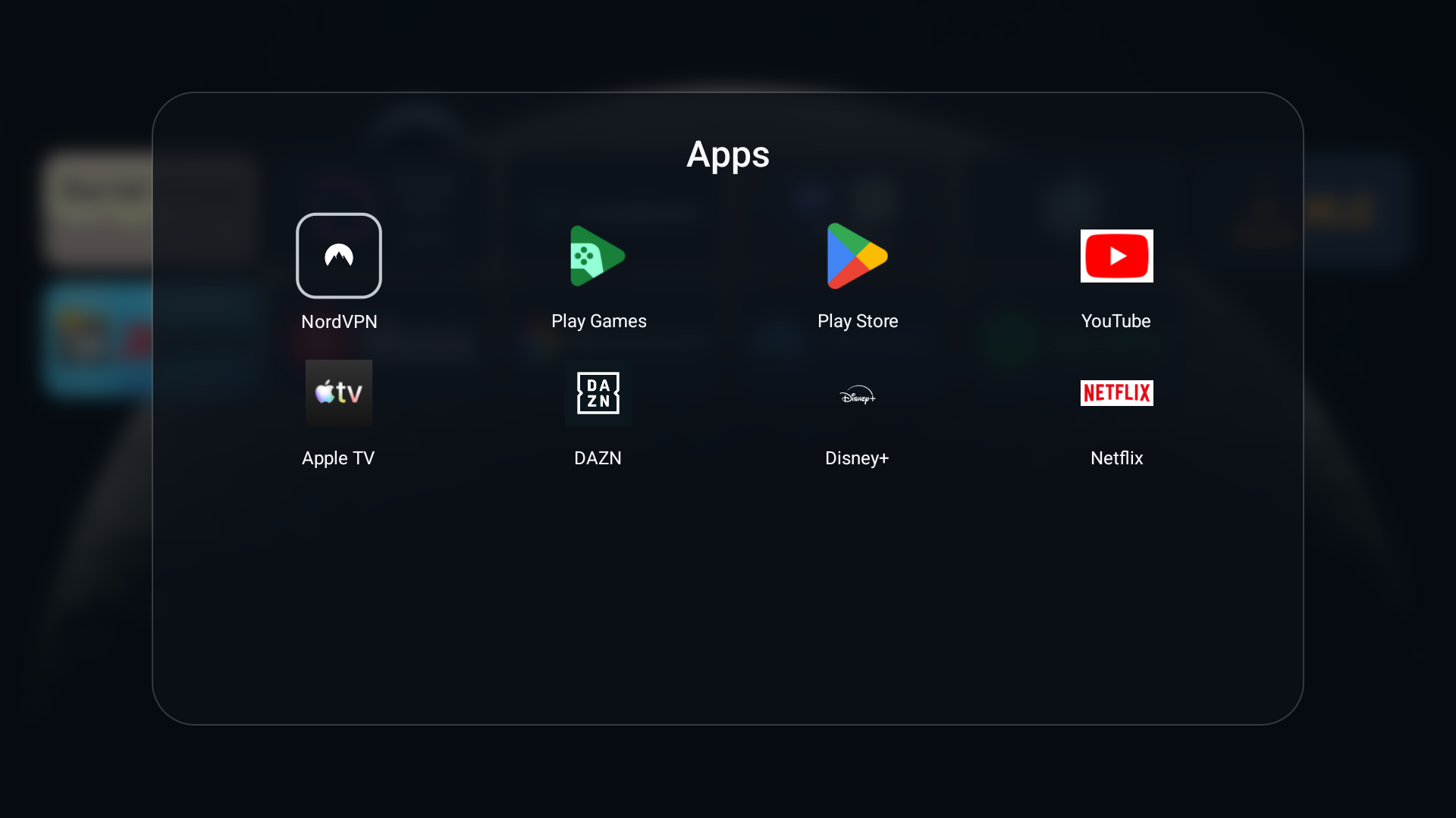 Aero Launcher apps screen